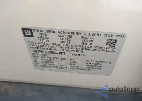 2014 Cadillac Srx Premium Collection z USA, uszkodzony, nr VIN 3GYFNDE39ES521878